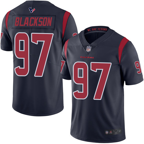 Houston Texans Limited Navy Blue Men Angelo Blackson Jersey NFL Football #97 Rush Vapor Untouchable